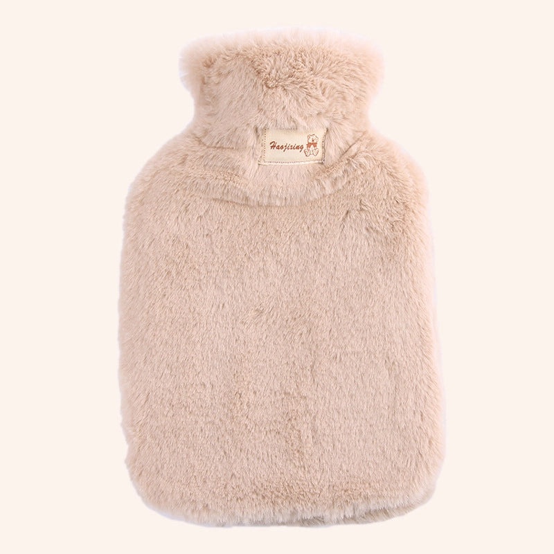 2L Large PVC Hot Water Bag with Imitation Rabbit Wool Flannel Cover, Hand Warmer and Hot Compress | Winter Accessories