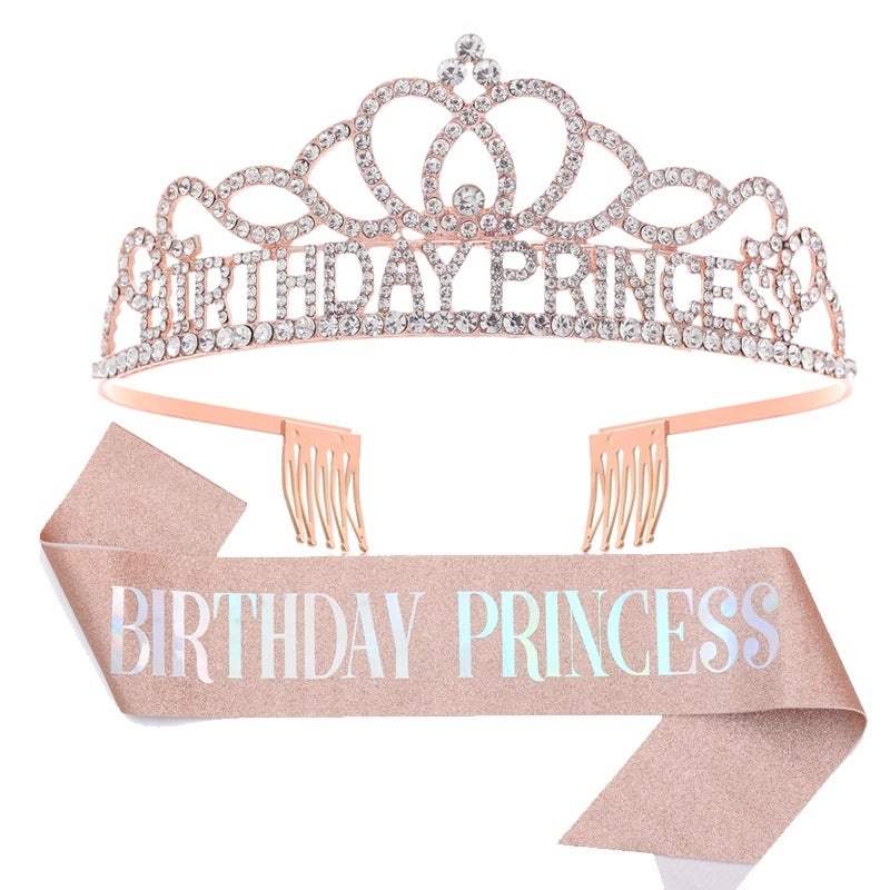 Birthday Princess Crown Jewelry Alloy Birthday Accessories|Jewelry & Accessories