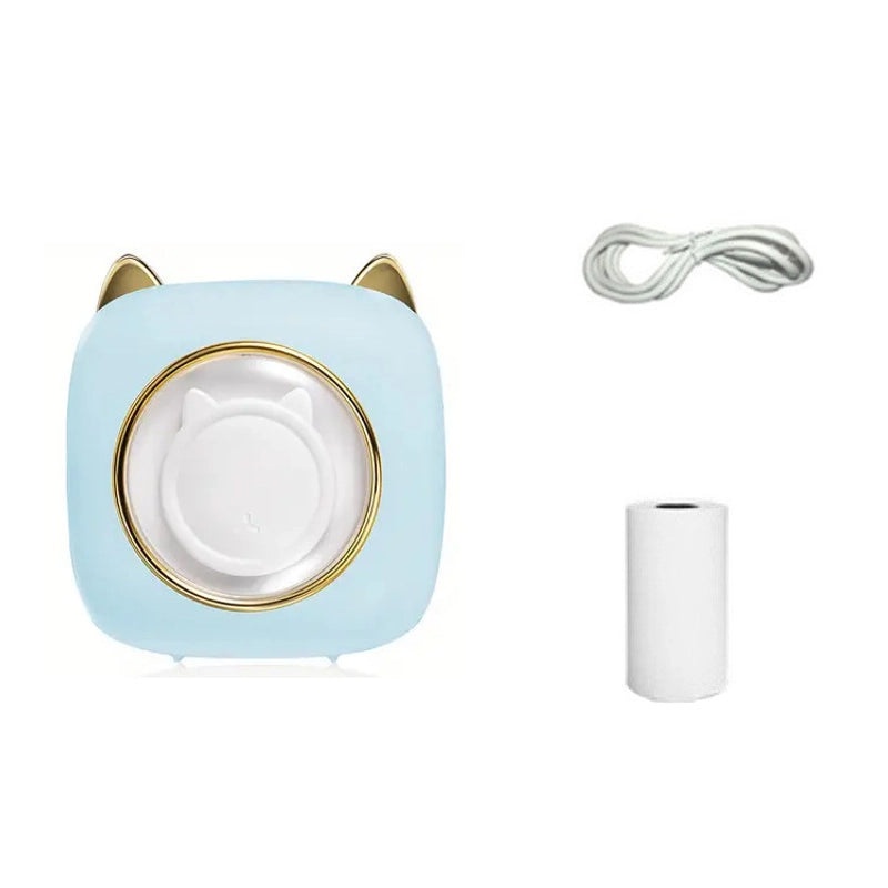 Portable Mini Thermal Printer with Cat Ear Design Inkless Label Maker|Electronics & Office Equipment