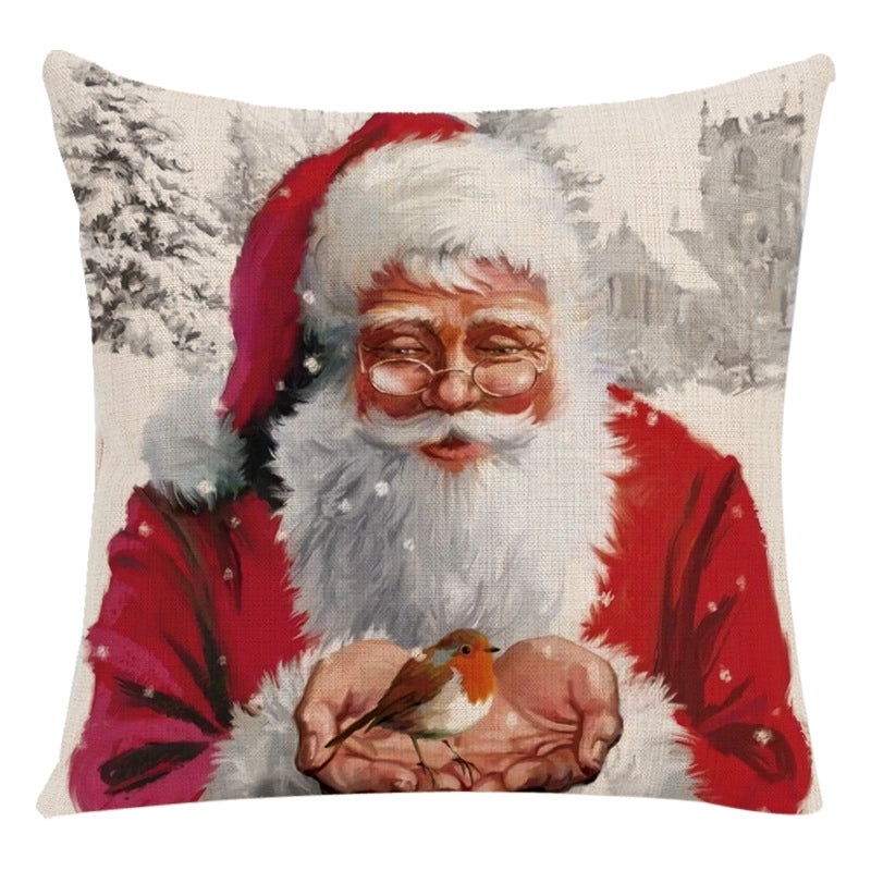 Christmas Santa Snowman Decorative Pillow Covers | Home Decor