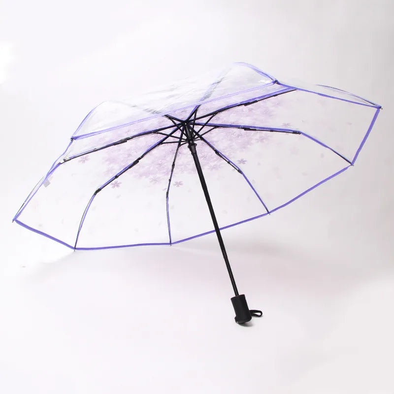 Cute Transparent Cartoon Umbrella Thickened Clear Student Rain Gear for Outdoor Photoshoot | Umbrellas & Rain Gear