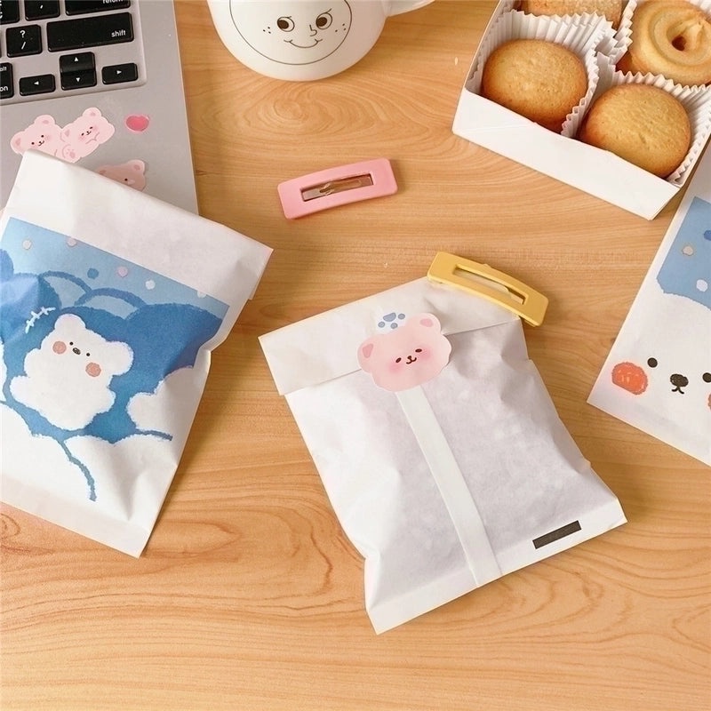 Adorable Minimalist Cloud Bear Paper Storage Bag Cute Mini Paper Bag for Organization|Home Storage & Organization