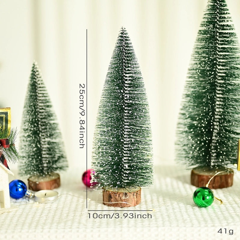 30cm Flocking Christmas Tree Small Household Decoration Xmas Gift Pendulum Ornament|Home Decor