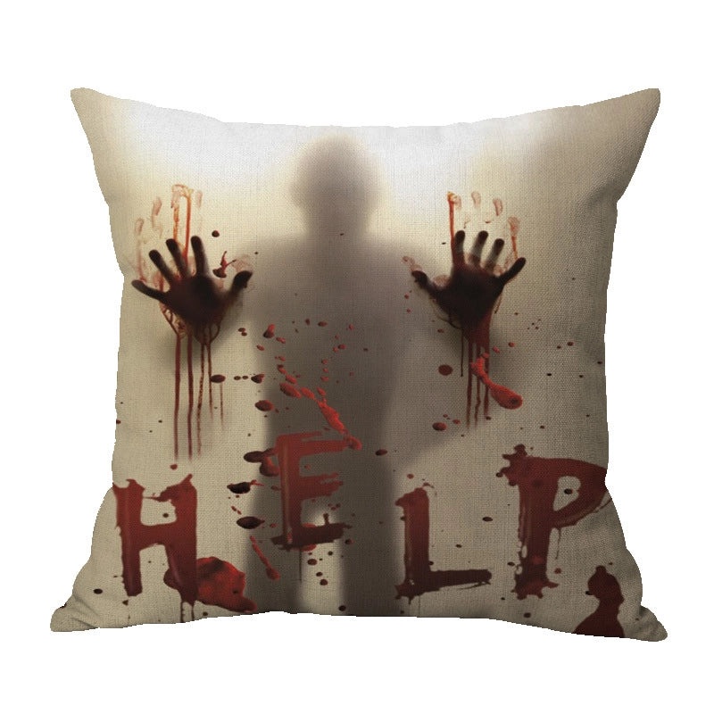 Halloween Punk Skull Linen Pillow Covers for Couch Sofa Decorative Throw Pillowcases|Home Decor & Pillows