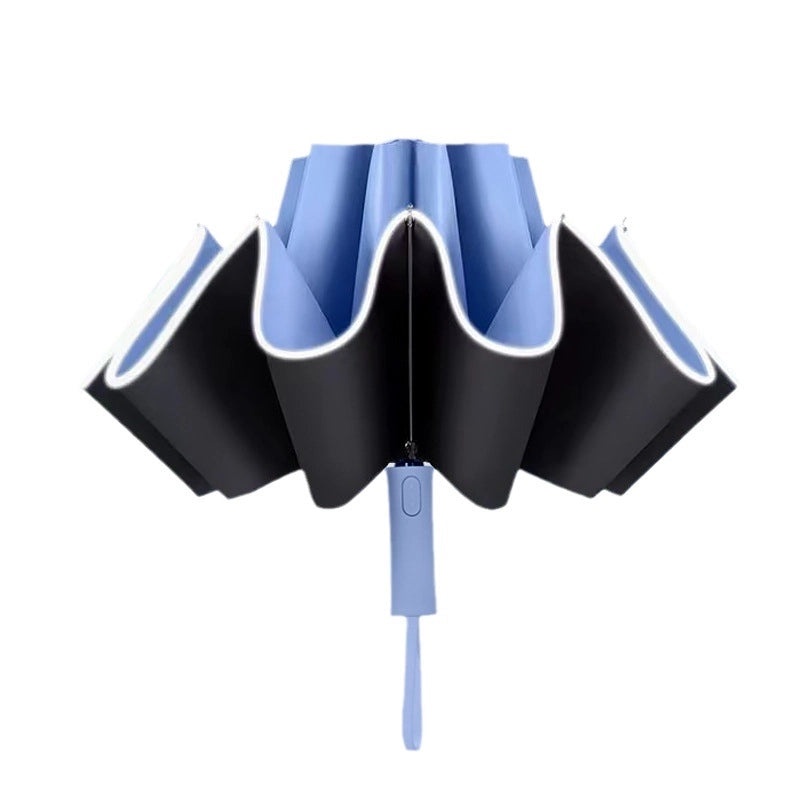 20-Rib Automatic Reverse Umbrella for Men and Women | Windproof Large Folding Sun & Rain Protection | Travel Umbrella Black Coating|Umbrellas & R