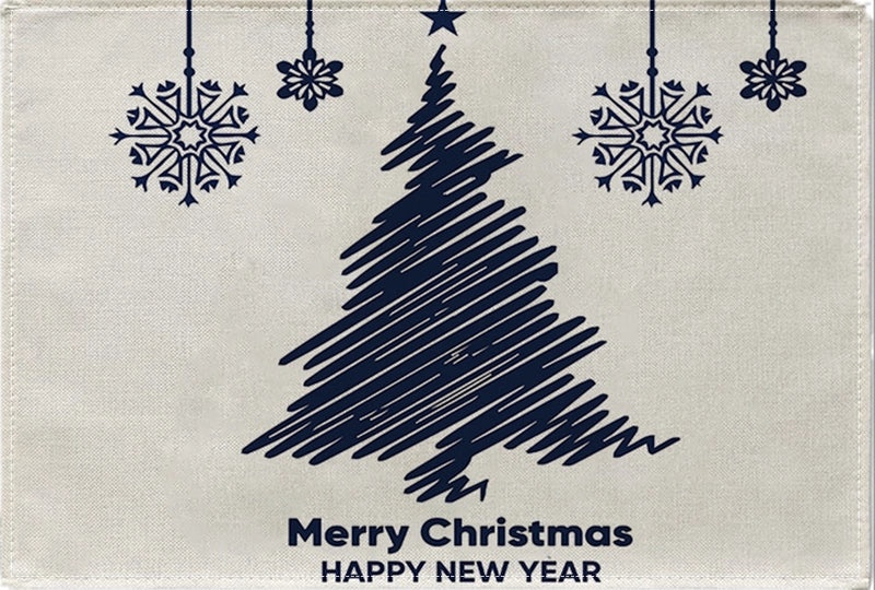 Vintage Cotton Linen Christmas Tree Letter Decoration|Home & Garden > Holiday Decor > Christmas Decorations