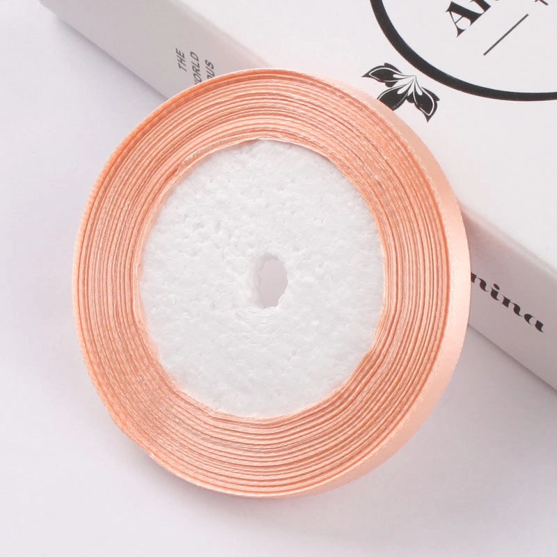 6mm Red Fabric Ribbon with Gold Edge for Hair Accessories and Packaging|Hair Accessories and Packaging Supplies