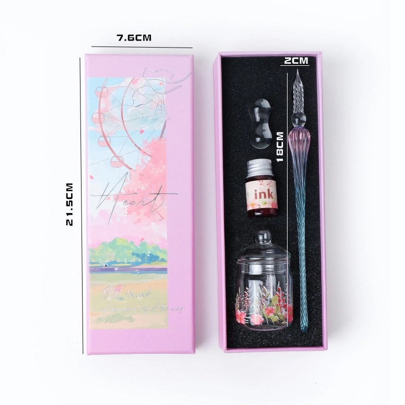 Starry Sky Crystal Ink Pen Set for Students | Writing Instruments