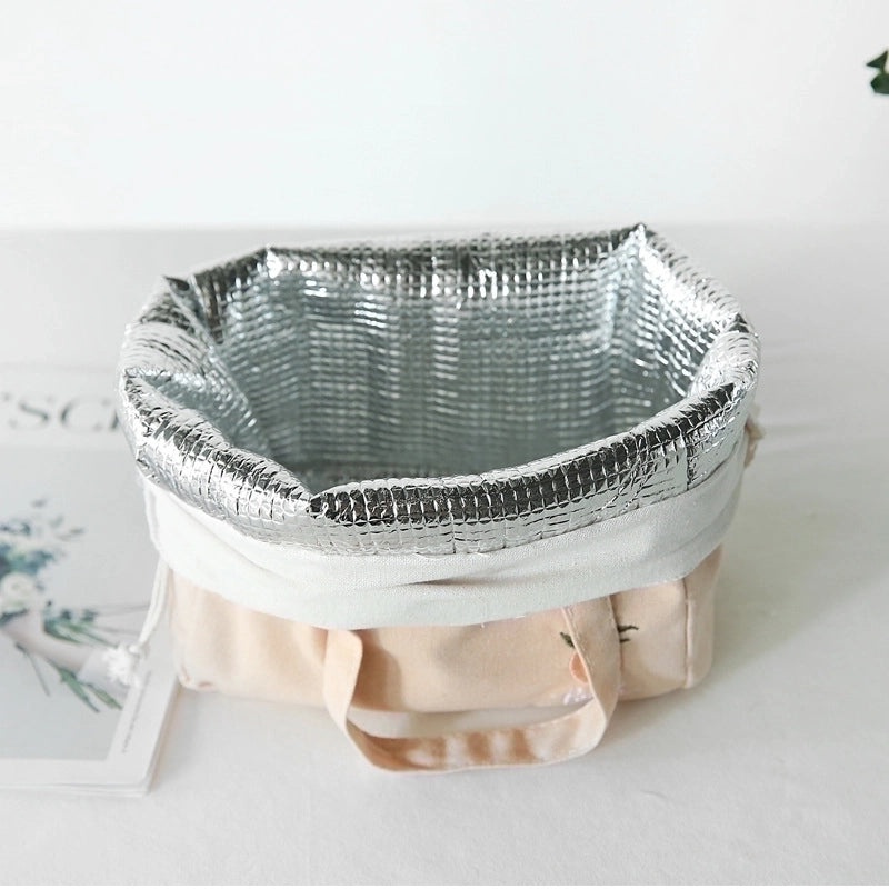 Portable Large-capacity Insulated Lunch Bag Cute Hand-carry Rice Storage Fashionable|Lunch Bags & Food Carriers