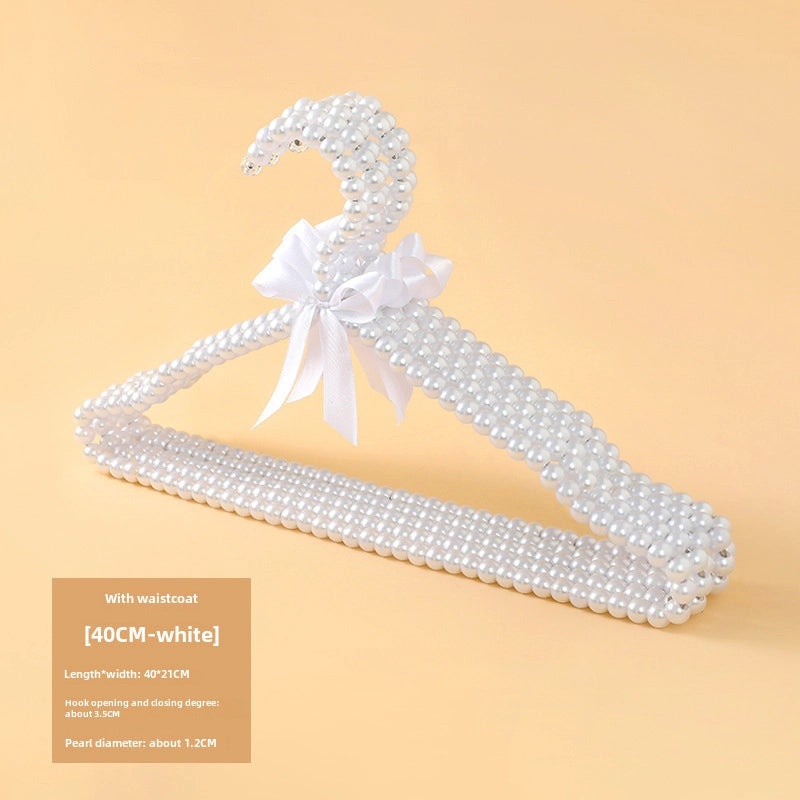 European Pearl Bowknot Children's Clothes Hanger with Pearl Pants Clips|Home & Living > Storage & Organization > Clothes Hangers