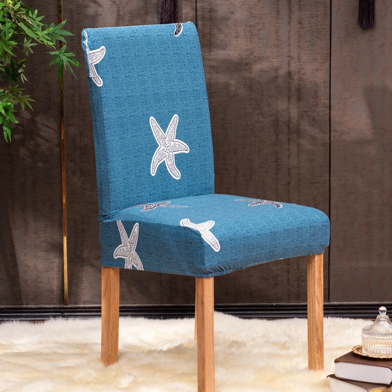 Elastic One-piece Chair Cover Full Hotel Dining Chair Back Protector Simple Slipcover|Home & Living Chair Covers