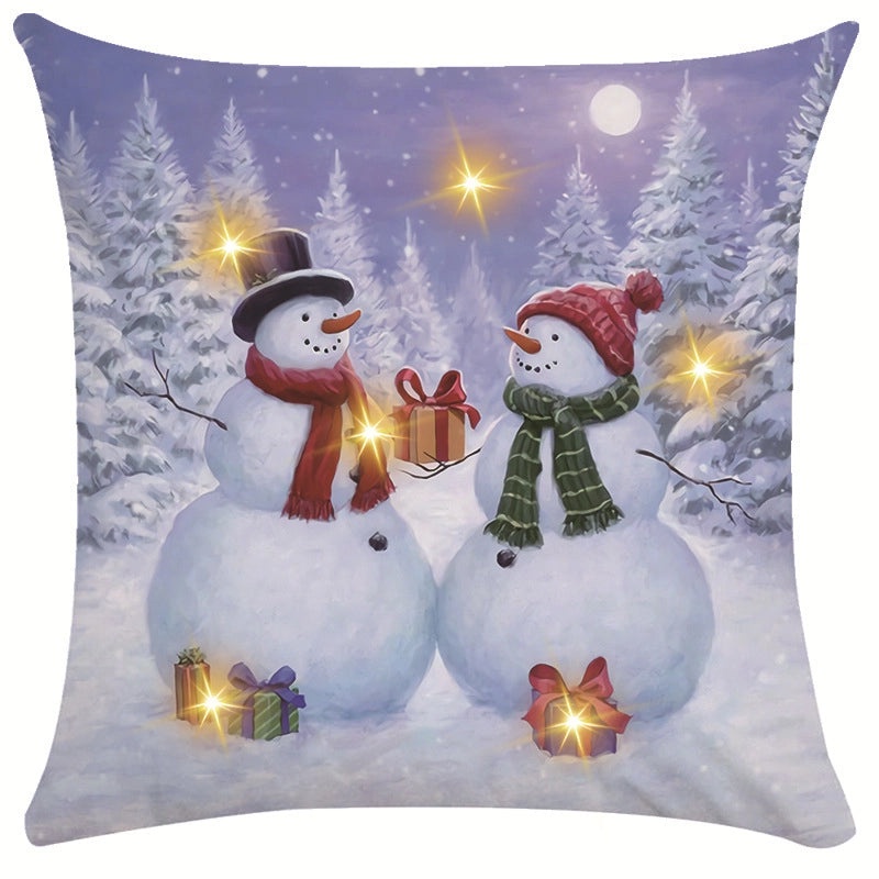 Festive Snowflake Throw Pillow Cover for Couch & Sofa | Home Decor Ornaments