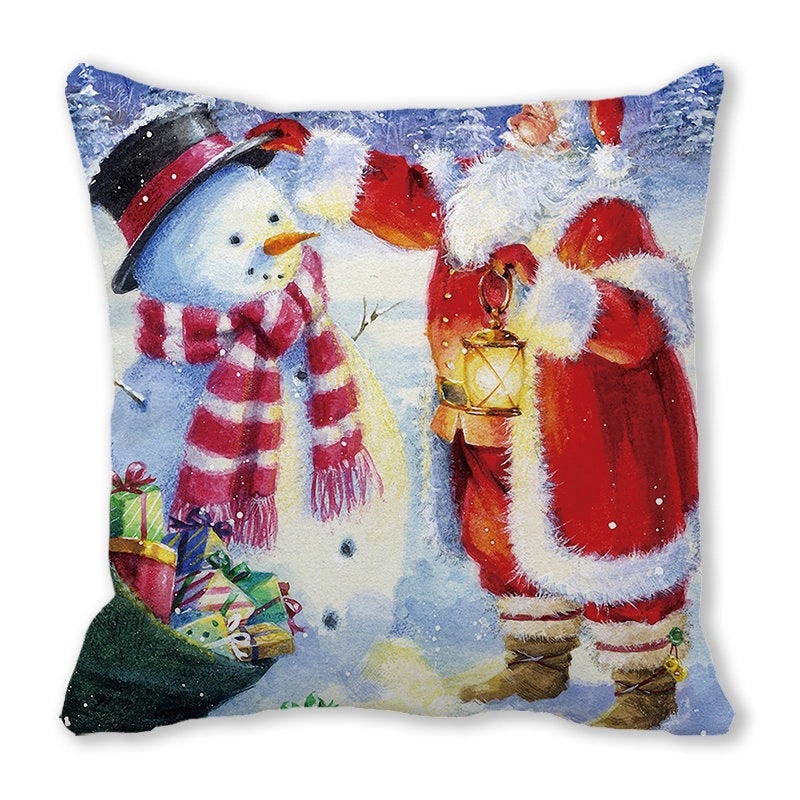 Festive Santa Pillow Covers for Couch Sofa Christmas Home Decor|Home Decor & Pillows