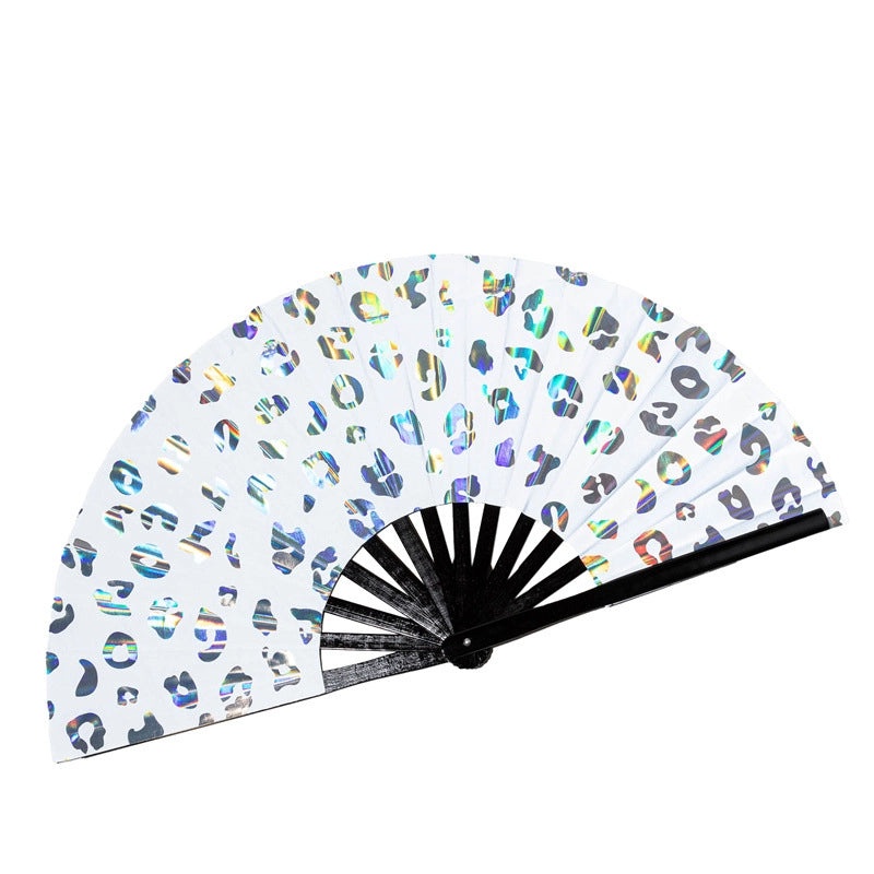 33cm Reflective Bamboo Folding Fan for Party & Kung Fu | Fans & Handheld Cooling Accessories