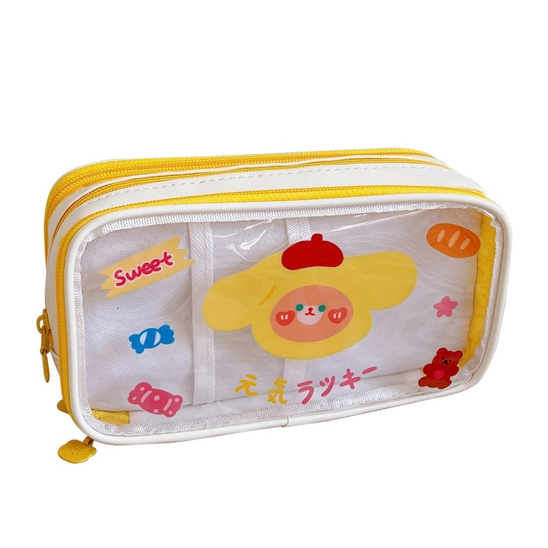 Clear Large Capacity Japanese Cartoon Pencil Case | Stationery Bags
