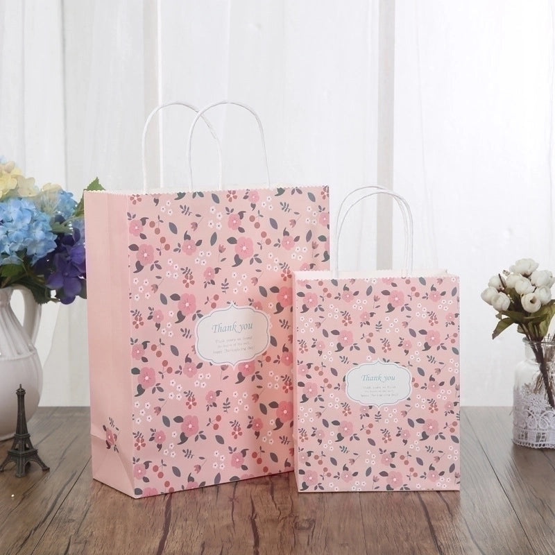 Thanksgiving Floral Paper Gift Bags with Rustic Pastoral Design|Gift Bags