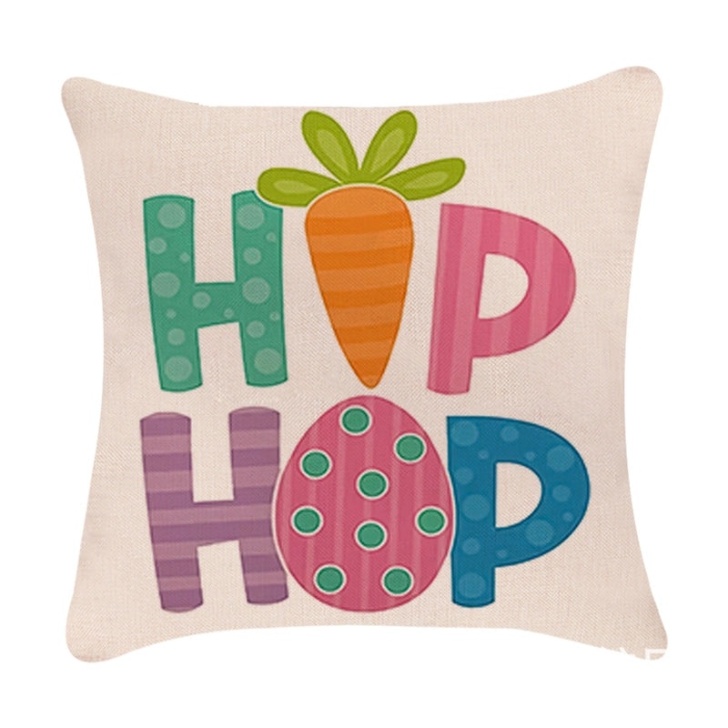 Minimalist Easter Rabbit Linen Pillow Covers for Couch and Sofa Decor | Home Decor Accessories