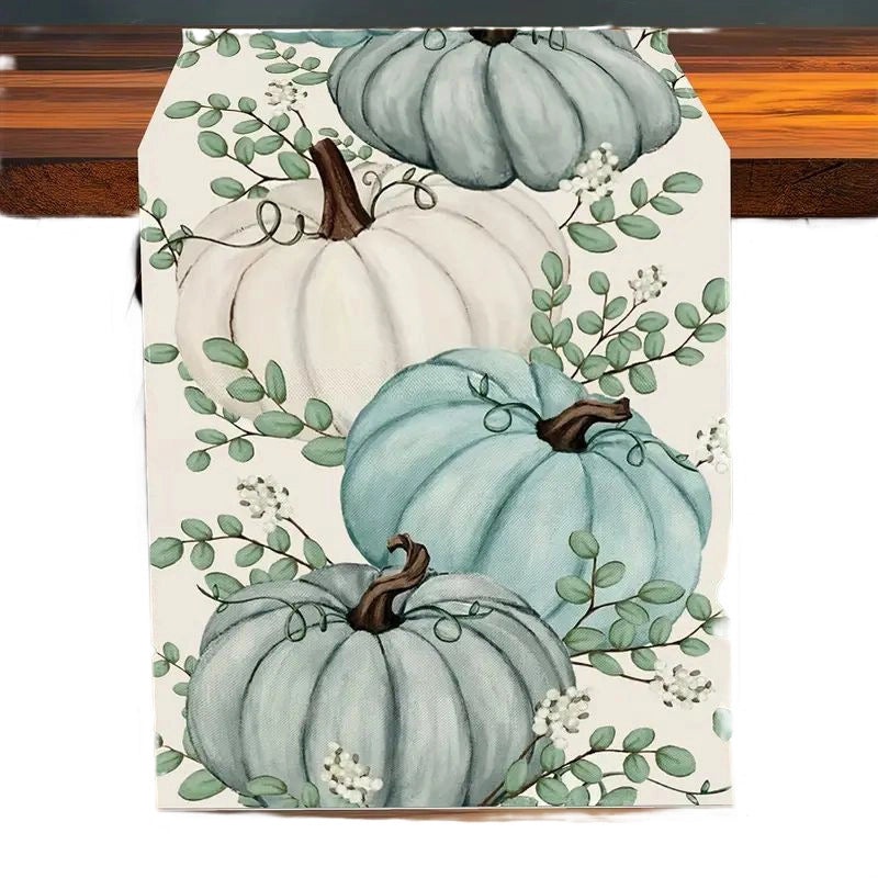 Halloween Pumpkin Lattice Table Runner Polyester Decorative Accent|Home Decor Table Linens