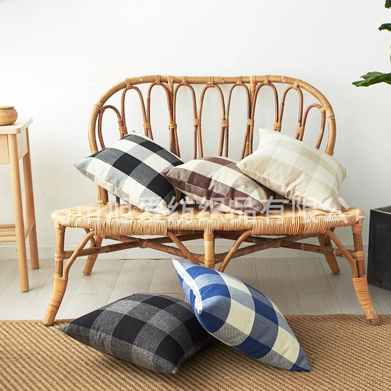 Multicolor Striped Cotton Linen Pillowcase|Home Textiles Pillow Covers