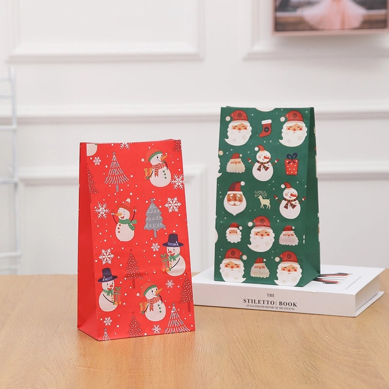 Festive Santa Claus Christmas Party Favor Bags with Cute Design|Holiday Party Supplies