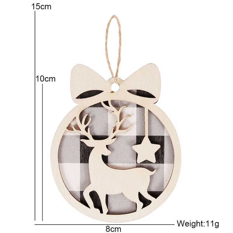 Christmas Wooden Deer Bow Knot Hanging Ornament for Party and Home Decoration|Christmas Ornaments & Decorations