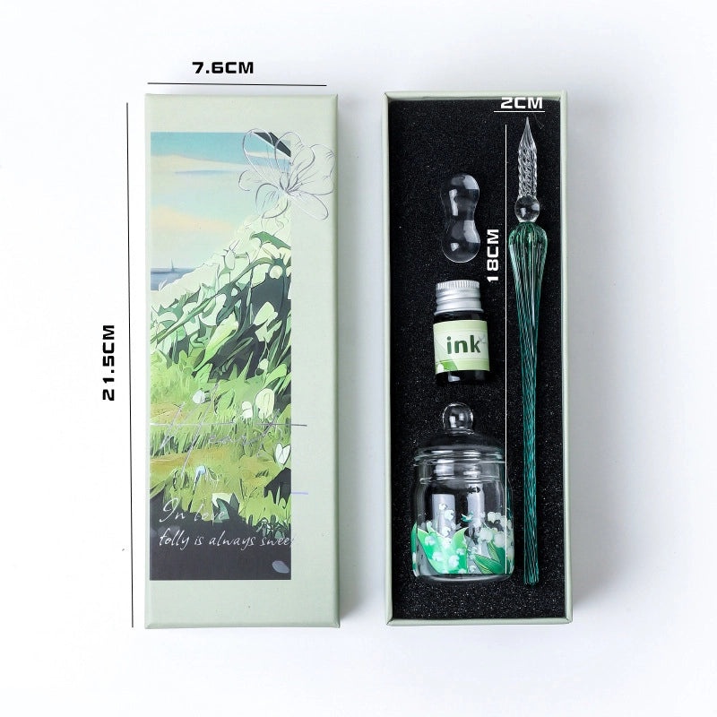 Starry Sky Crystal Ink Pen Set for Students | Writing Instruments