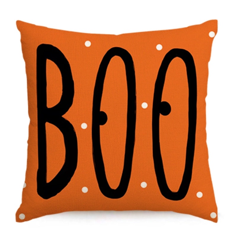 Halloween Ghost Linen Pillow Covers with IG Style Letters for Sofa Couch Decor|Home Decor