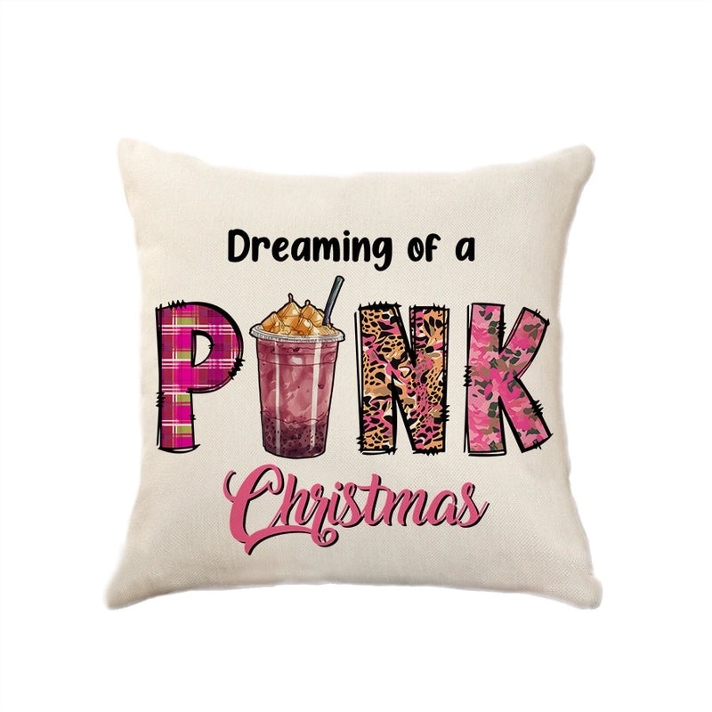 Christmas Holiday Letter Polyester Pillow Covers Couch Sofa Decoration|Home Decor Cushion Covers