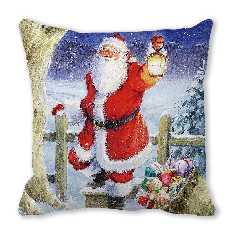 Festive Santa Pillow Covers for Couch Sofa Christmas Home Decor|Home Decor & Pillows