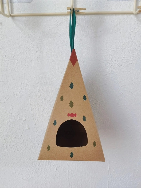 Christmas Cute Geometric Gift Bags for Holiday Party Wrapping Supplies | Christmas Party Supplies