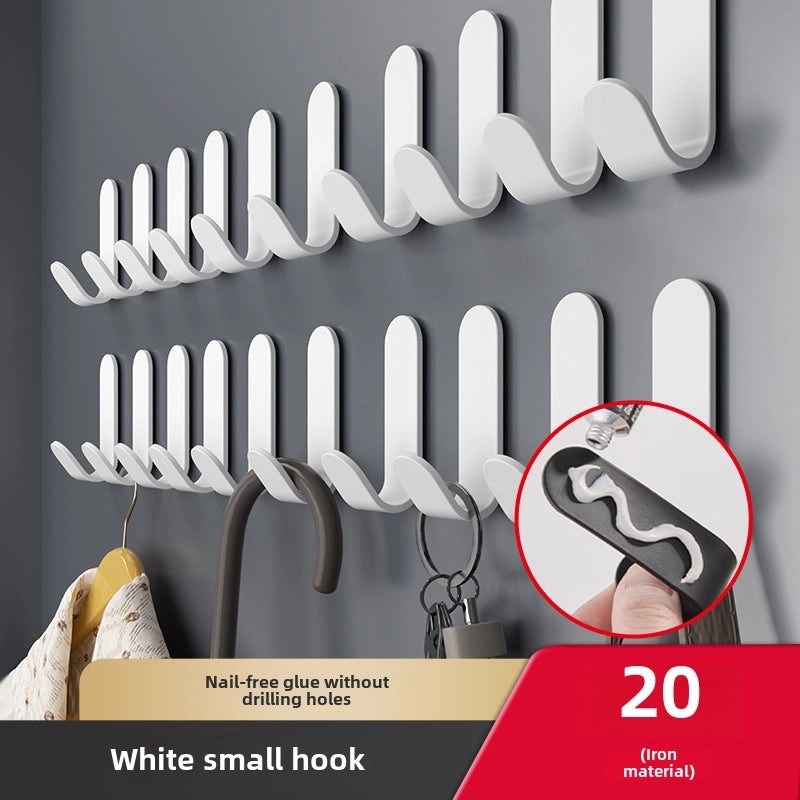 Strong Adhesive Hook Punch-Free Wall Mount Seamless Hanging Hook for Bathroom Kitchen Door | Home Storage & Organization