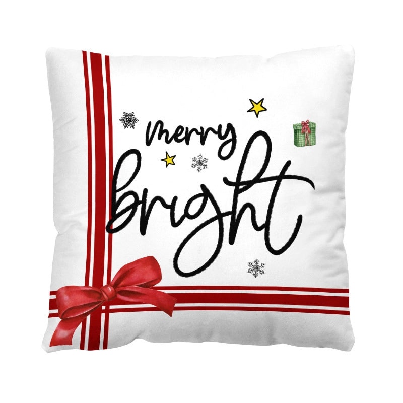 Christmas Plush Pillow Covers with Santa Claus & Christmas Tree Design | Home Decor & Sofa Accessories
