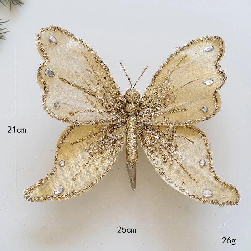 Elegant Butterfly Fabric Hanging Ornaments for Holiday and Family Gatherings | Home Decor Ornaments