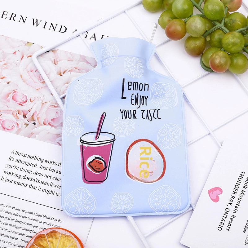 Pearlescent PVC Mini Hot Water Bag Cartoon Style Warm Handbag for Hands and Baby Warmth|Home & Living Accessories
