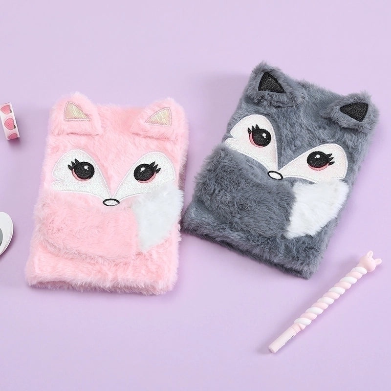 Winter Cute Fox Animal Furry Diary for Kids|Children's Stationery