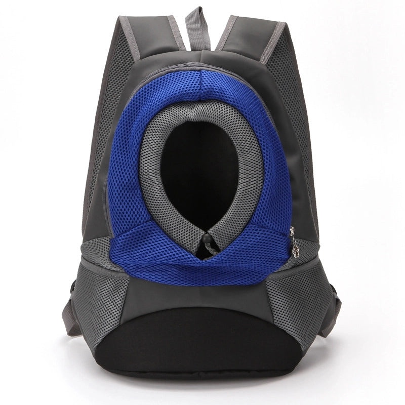 Minimalist PU Leather Canvas Pet Carrier Backpack with Color Block Design | Pet Travel & Carriers