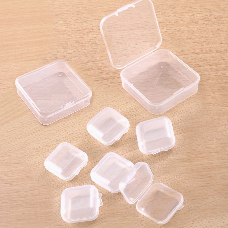 Transparent Small Plastic Jewelry Storage Box for Fish Hooks and Earplugs|Jewelry Storage Containers