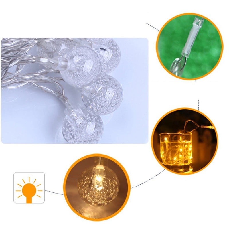 Romantic Solid Color PVC String Lights for Christmas Wedding Party|Home Decor Lighting