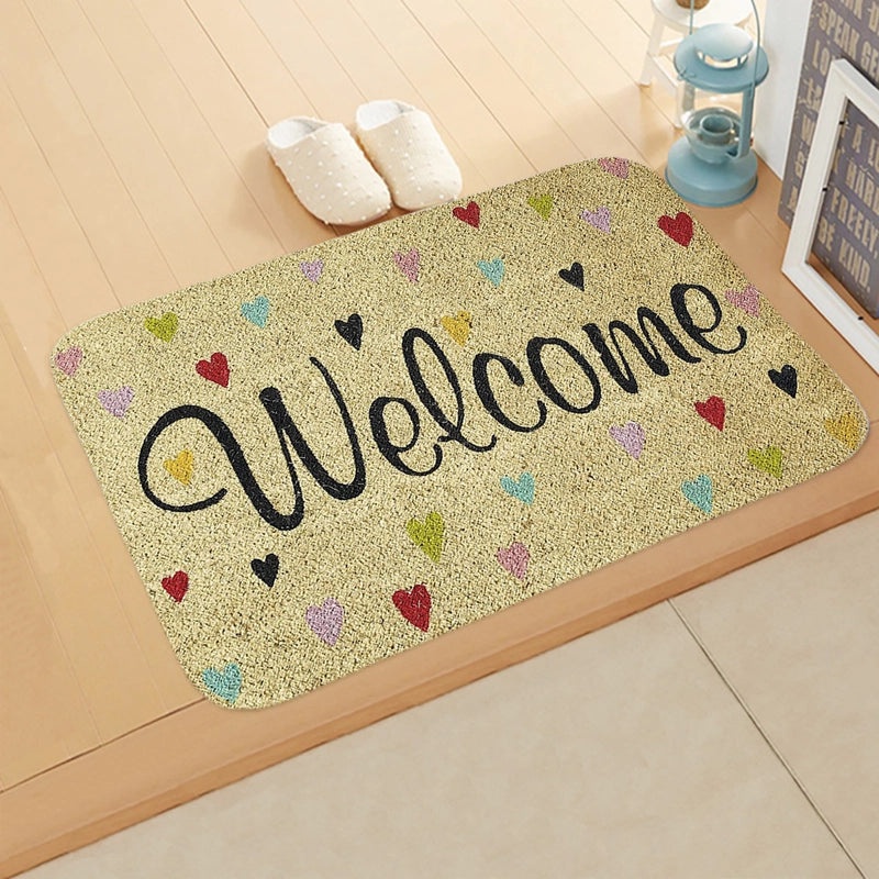 Rustic Letter Print Flannel Floor Rug | Home Decor & Flooring