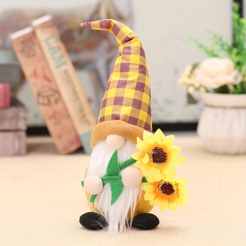 Adorable Sunflower Rudolph Plush Doll Polyester Party Table Decoration Cute Holiday Ornament|Home Decor