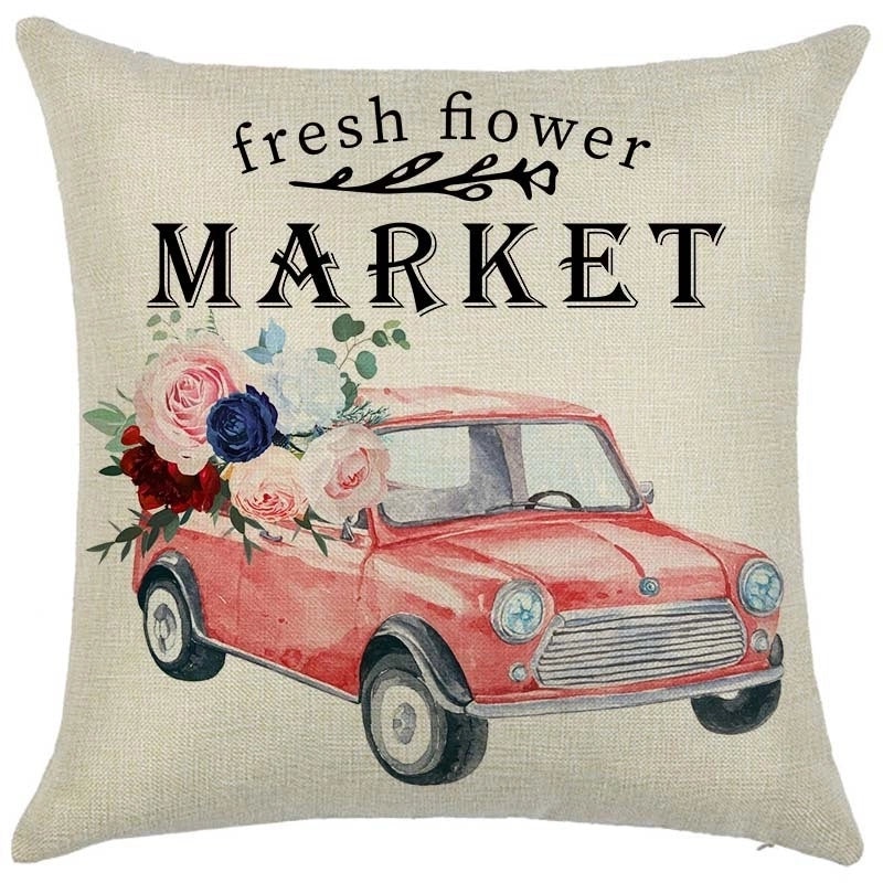 Rustic Floral Linen Pillow Covers | Home Decor & Bedding