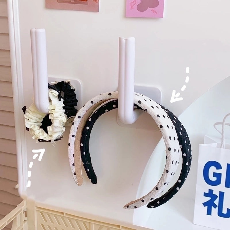 Large Wall-Mounted Jewelry Organizer Strip with Traceless Sticky Hooks for Hanging Accessories|Home Storage & Organization