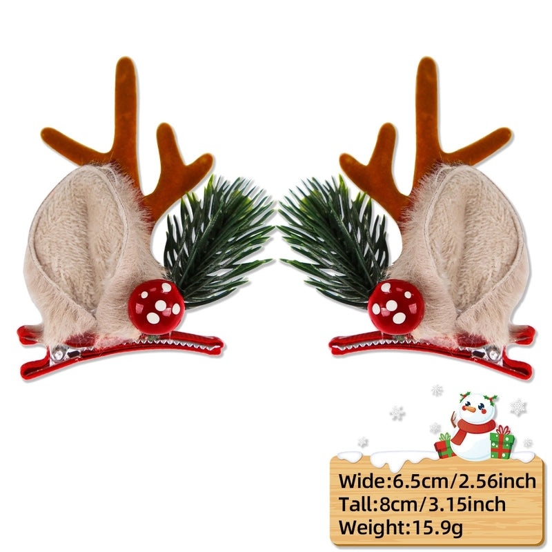 Festive Christmas Cartoon Antler Hairpin Cute Party Accessory for Holiday Celebrations|Holiday Accessories