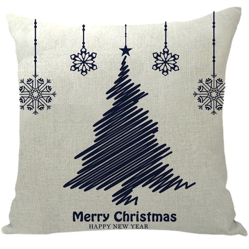 Winter Snowflake and Elk Linen Pillow Covers|Home Decor Pillows