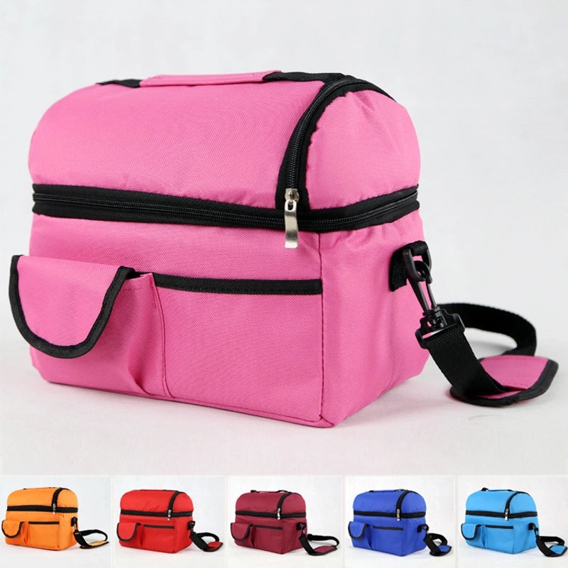 Insulated Double-layer Large Capacity Picnic Bag with Durable Zipper|Outdoor & Picnic Accessories
