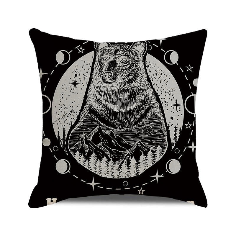 Halloween Skull Cotton Pillow Covers Retro Punk Style for Couch Sofa Decor|Home Decor & Pillows