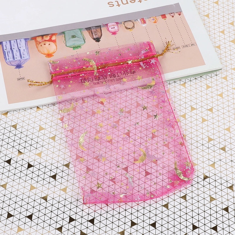 Elegant Star and Moon Organza Wrapping Bags for Daily Gifts|Gift Wrapping Supplies