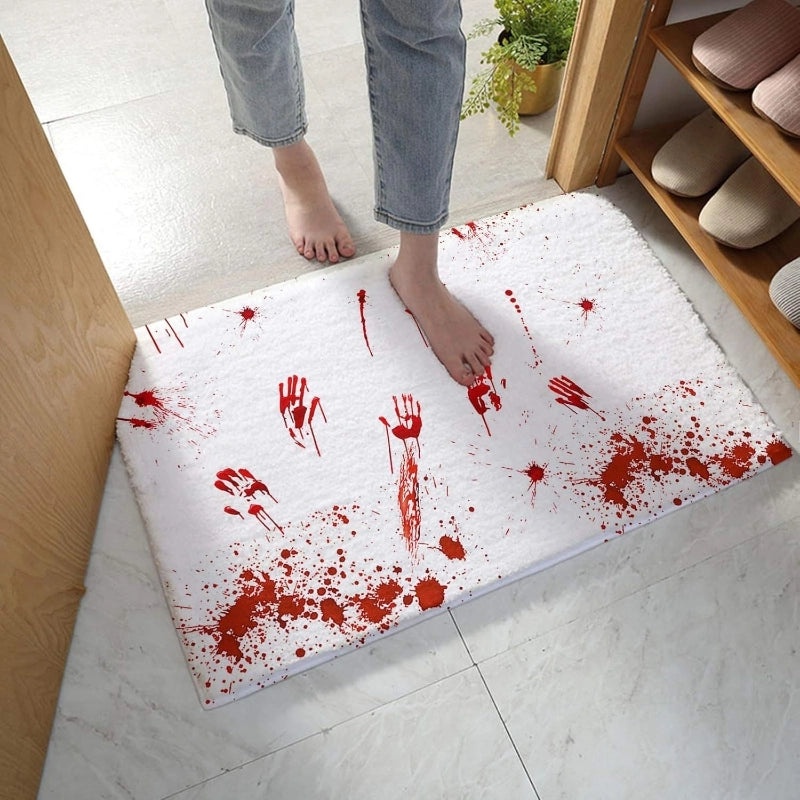 Halloween Retro Solid Color Polyester Floor Mat Bath Mat for Bathroom|Home Decor & Bath Accessories