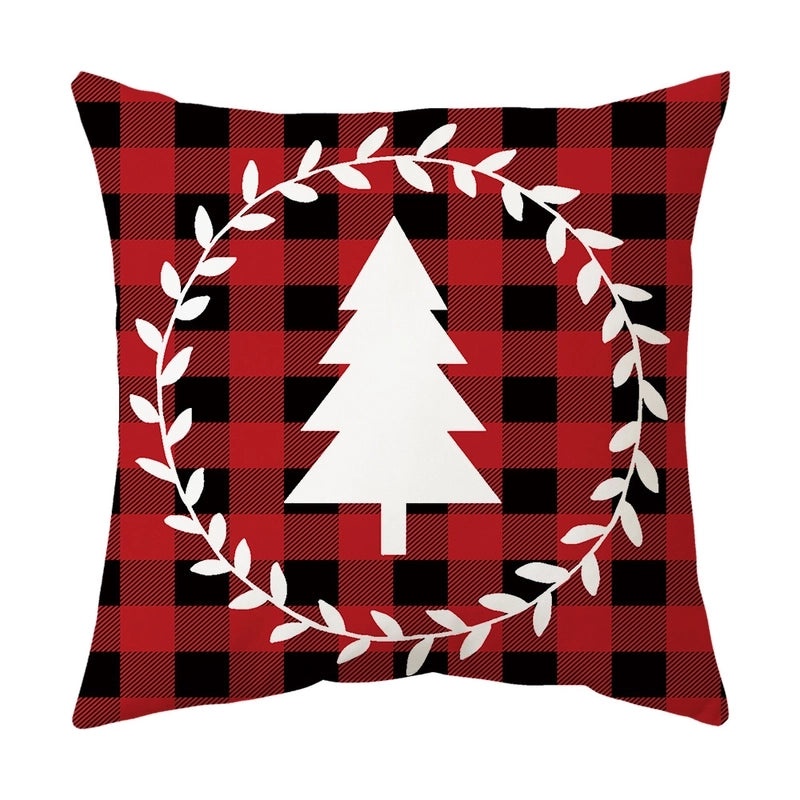 Festive Christmas Tree Snowflake Elk Plush Cushion Covers for Home Decor|Home Decor & Accessories