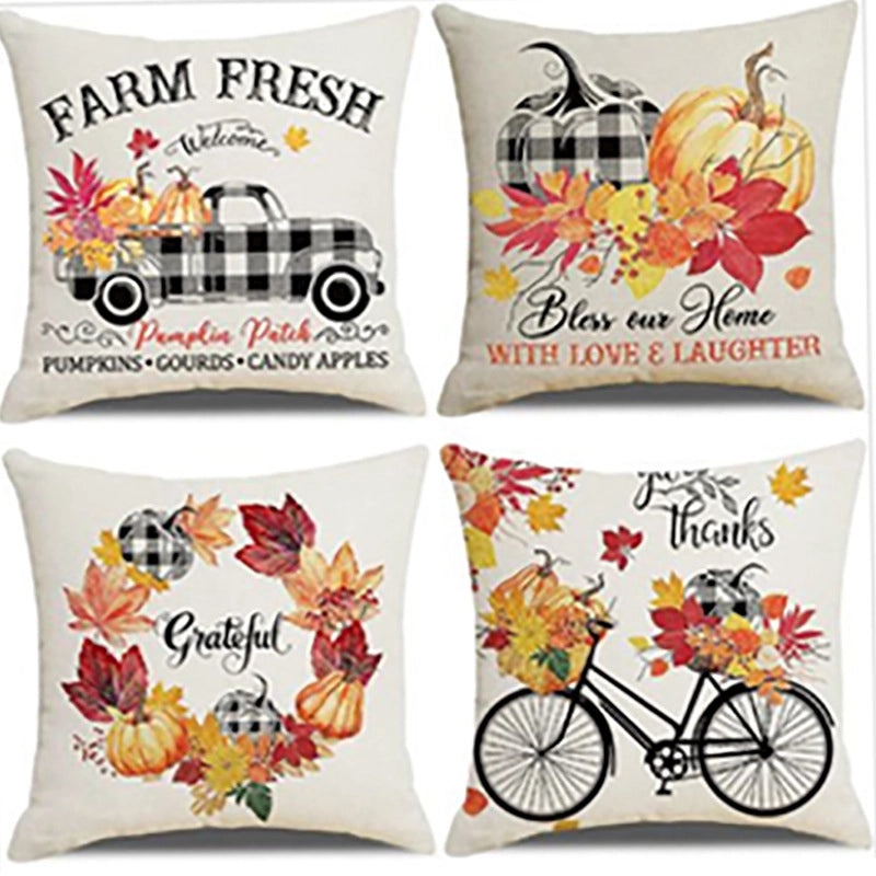 Christmas Geometric Snowflake Cartoon Cushion Cover for Couch Sofa | Home Decor & Cushions